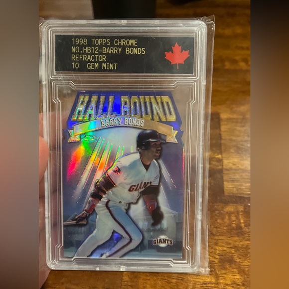 Topps Other - 1998 Topps Chrome No. HB12-Barry Bonds Refractor Die-cut Graded Card.